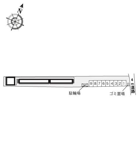 ★手数料０円★八尾市水越１丁目　月極駐車場（LP）